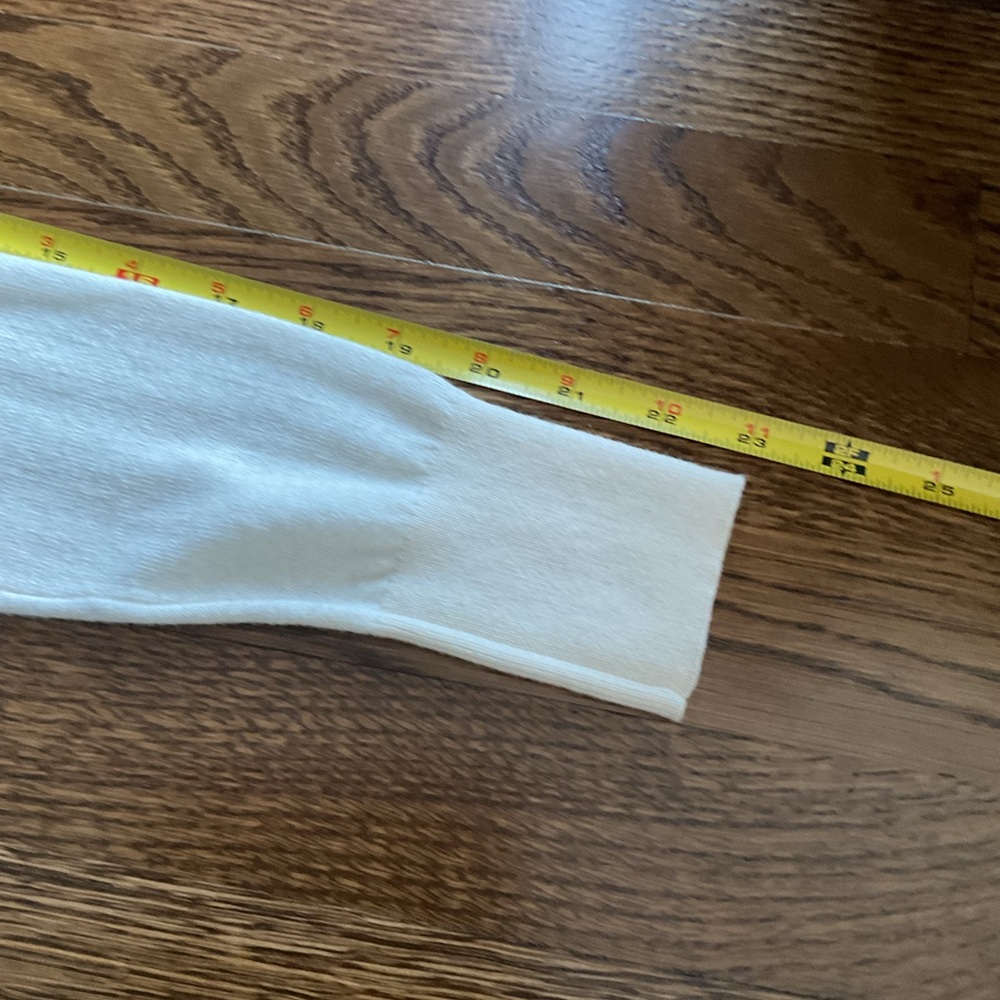 LOFT Cream Sheer Ruffle sweater - Picture 10 of 11